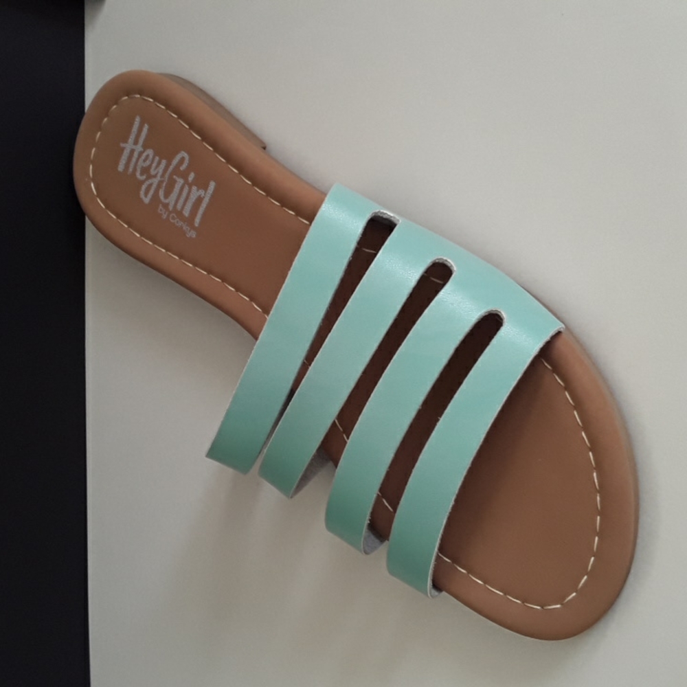 NWOT Hey Girl by Corky's Bikini Sandals - Aqua